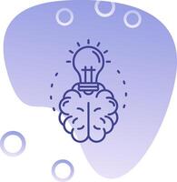 Brainstroming Gradient Bubble Icon vector