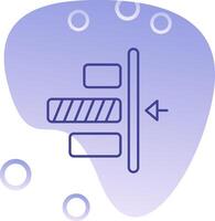 Right alignment Gradient Bubble Icon vector