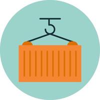 Container Flat Circle Icon vector