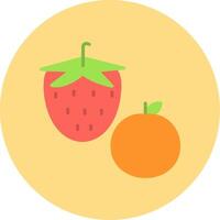 Fruta plano circulo icono vector