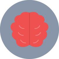Brain Flat Circle Icon vector