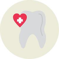 oral salud plano circulo icono vector