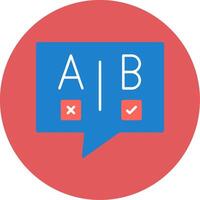 Ab Testing Flat Circle Icon vector