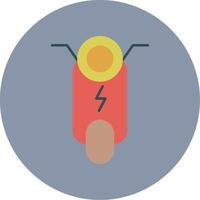 Scooter Flat Circle Icon vector