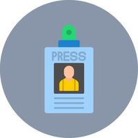 Press Pass Flat Circle Icon vector
