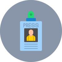 Press Pass Flat Circle Icon vector