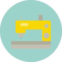 Sewing Machine Flat Circle Icon vector