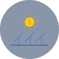 Solar Energy Flat Circle Icon vector