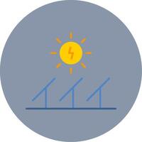 Solar Energy Flat Circle Icon vector