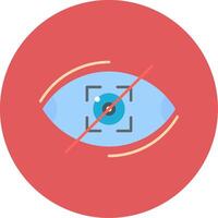 Visibility Off Flat Circle Icon vector