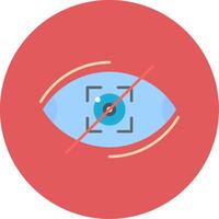 Visibility Off Flat Circle Icon vector