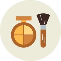 Bronzer Flat Circle Icon vector