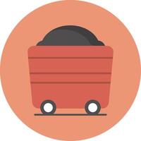 Wagon Flat Circle Icon vector