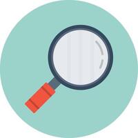 Magnifying Glass Flat Circle Icon vector