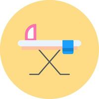 Ironing Board Flat Circle Icon vector