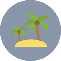 Island Flat Circle Icon vector