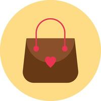 Purse Flat Circle Icon vector