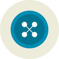 Cloth Button Flat Circle Icon vector