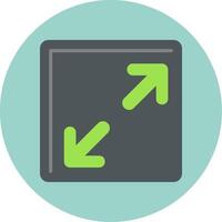 Resize Flat Circle Icon vector