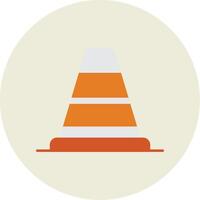 Cones Signal Flat Circle Icon vector