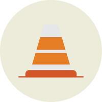 Cones Signal Flat Circle Icon vector