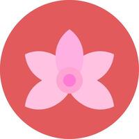 Lily Flat Circle Icon vector