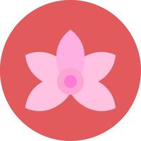 Lily Flat Circle Icon vector