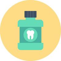 Mouthwash Flat Circle Icon vector