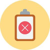 Wrong Flat Circle Icon vector