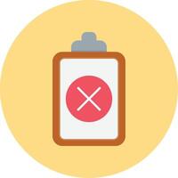 Wrong Flat Circle Icon vector