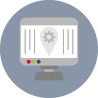 Localization Flat Circle Icon vector