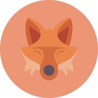Fox Flat Circle Icon vector