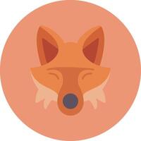 Fox Flat Circle Icon vector