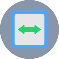 Opposite Flat Circle Icon vector