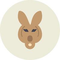 Kangaroo Flat Circle Icon vector