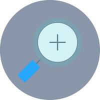Zoom In Flat Circle Icon vector