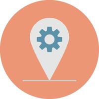 Localization Flat Circle Icon vector