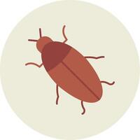 Cockroach Flat Circle Icon vector