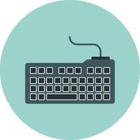 Keyboard Flat Circle Icon vector