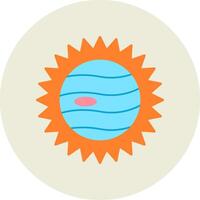 eclipse plano circulo icono vector