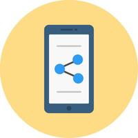 Share Flat Circle Icon vector