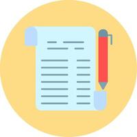 Contract Flat Circle Icon vector