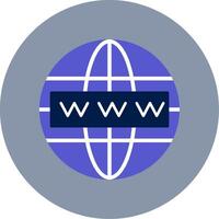 Worldwide Flat Circle Icon vector