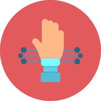 Glove Flat Circle Icon vector
