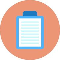 Clipboard Flat Circle Icon vector