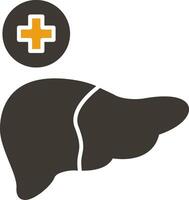 Liver Glyph Two Colour Icon vector