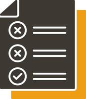 Check List Glyph Two Colour Icon vector