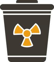Toxic Waste Glyph Two Colour Icon vector