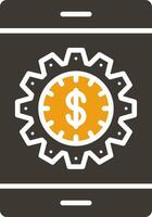 Online Business Glyph Two Colour Icon vector