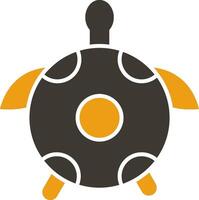 tortuga glifo dos color icono vector